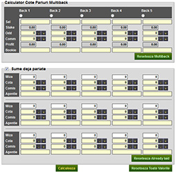 Calculator cote pariuri multiback